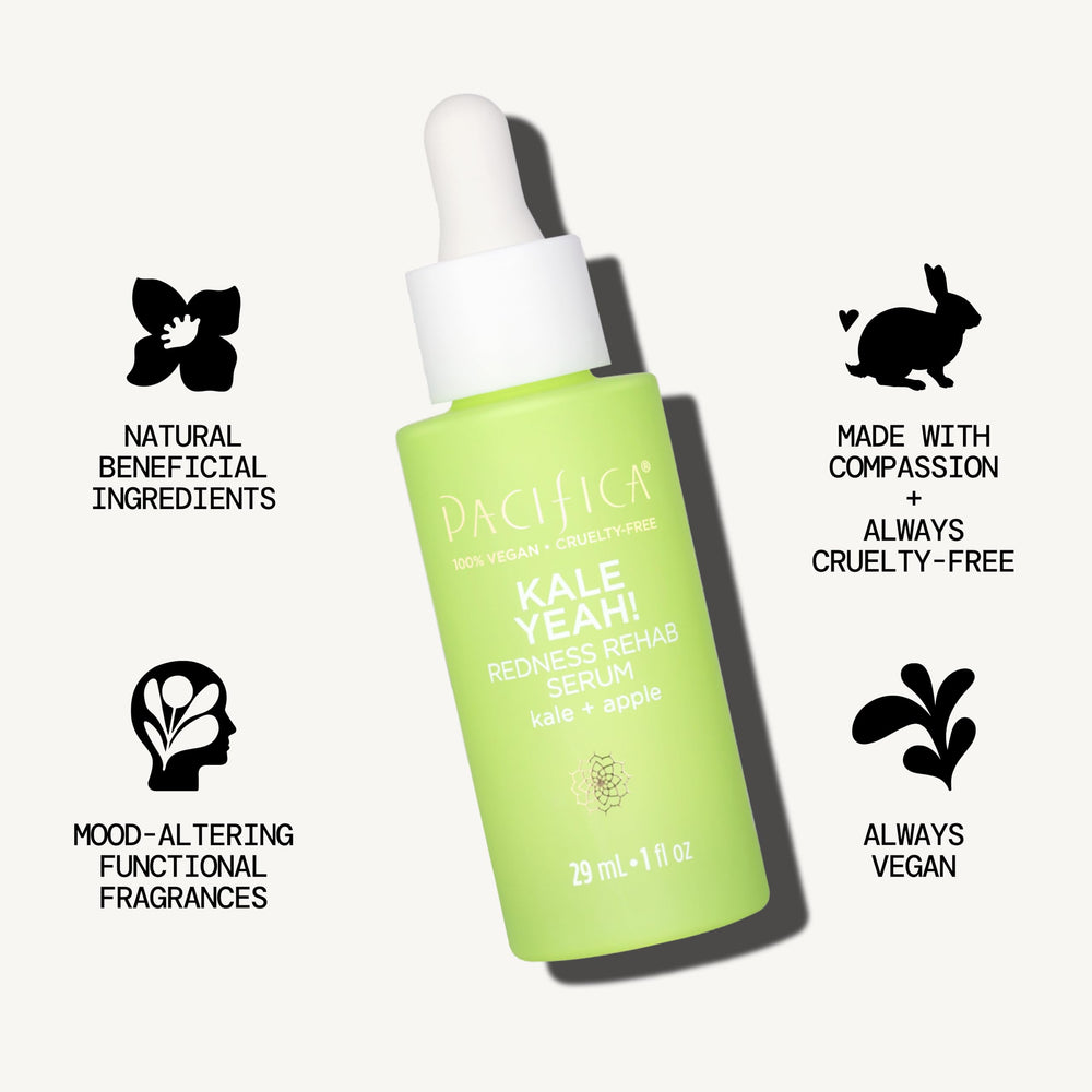 Pacifica Kale Yeah! Witch hazel and willow bark for oil control and clear pores.
