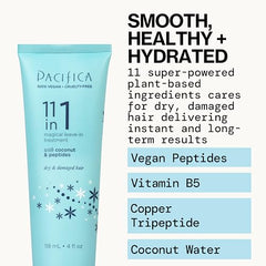 Pacifica Leave-In 11 en 1 combate el encrespamiento con acabado natural.