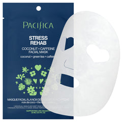 Pacifica Rehab Mask: máscara de hoja Rehab Coco-Cafeína para calmar la piel.