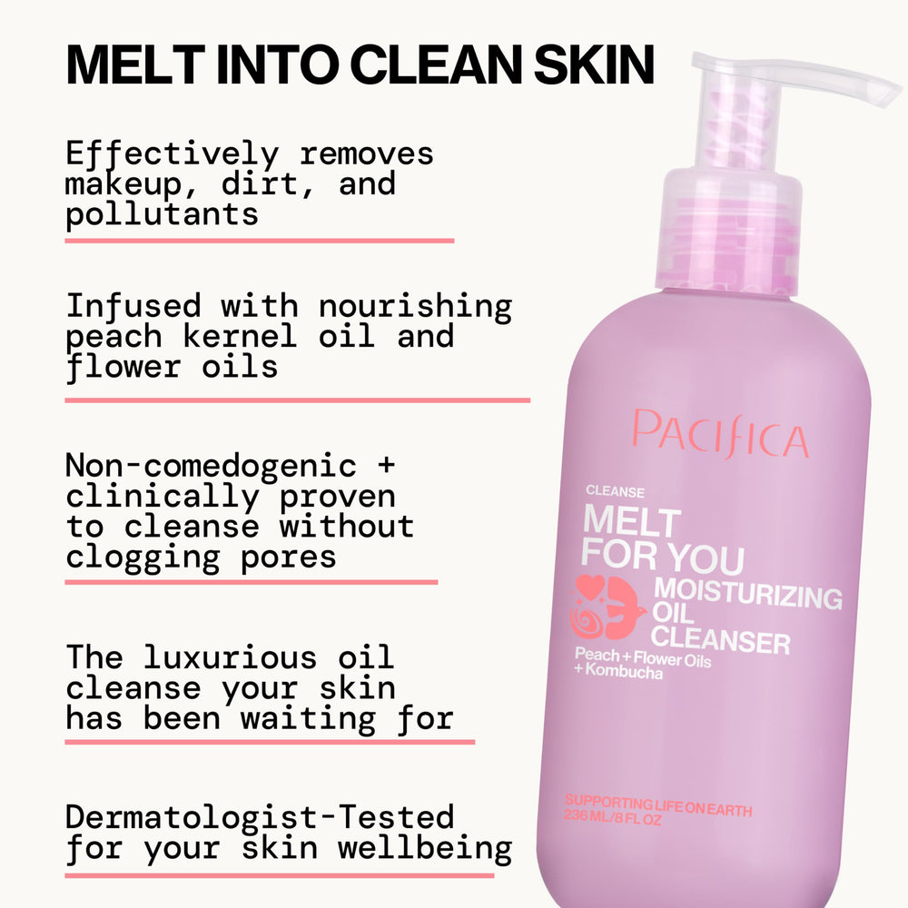 Pacifica Melt For You: emulsiona con agua, enjuague fácil sin residuo graso