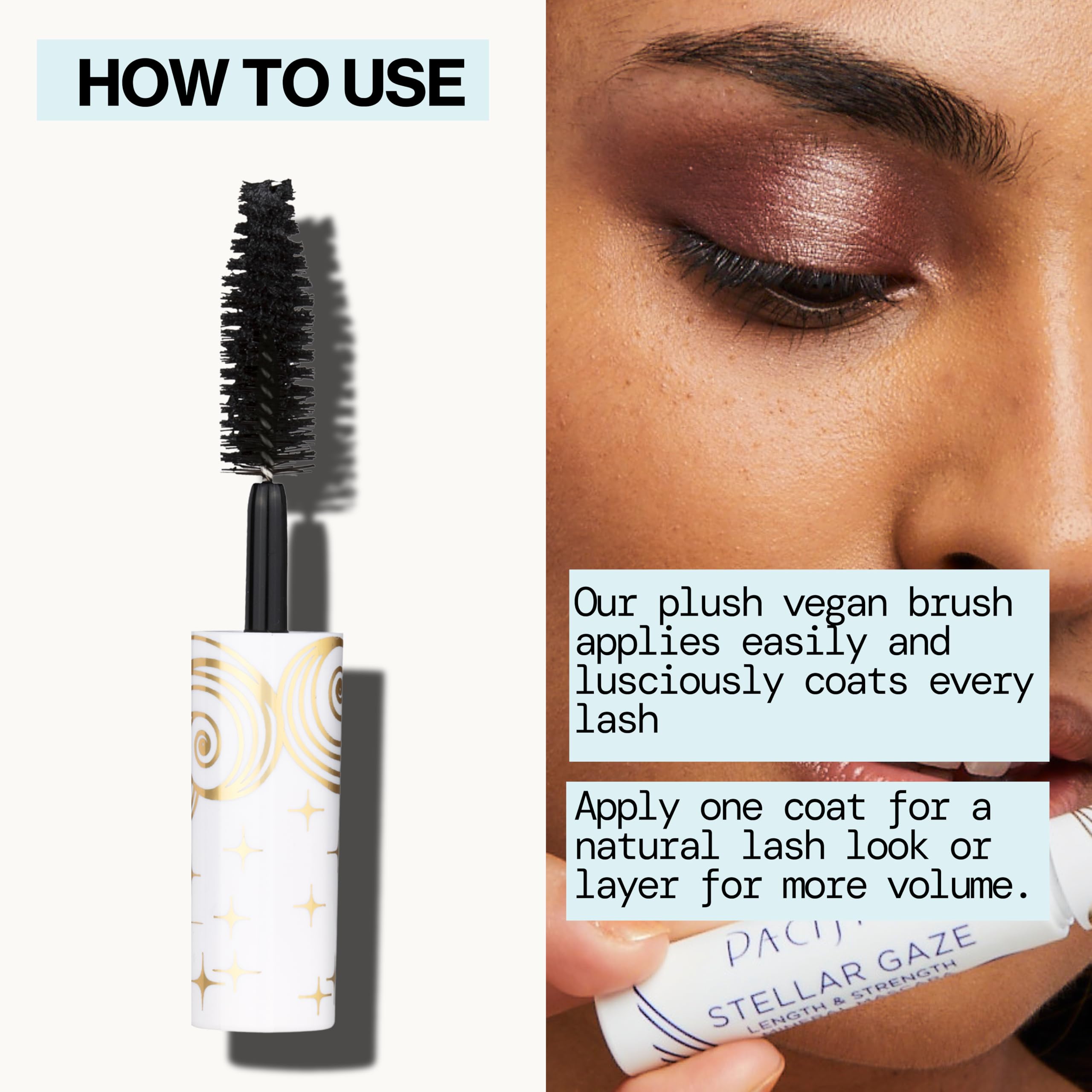 Mini mascara in purse ready for mid-day touch-ups.