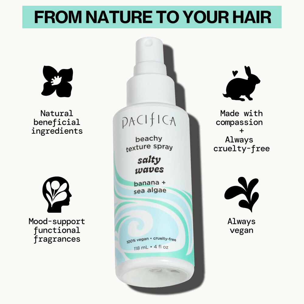 Pacifica texturizante de olas saladas: acabado-mate para look sin peso.