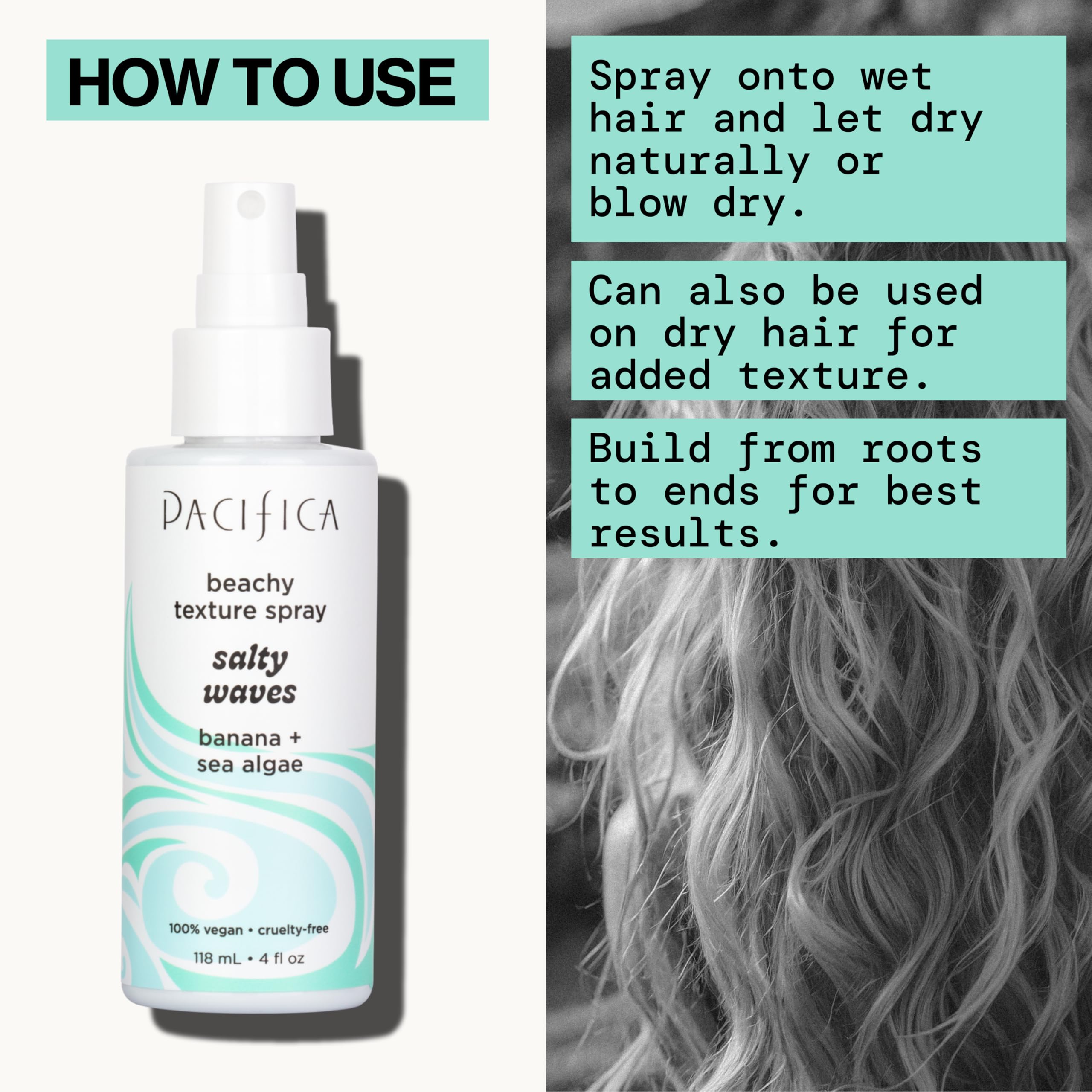 Pacifica texturizante de olas saladas: aroma-coco que recuerda un paraíso costero.