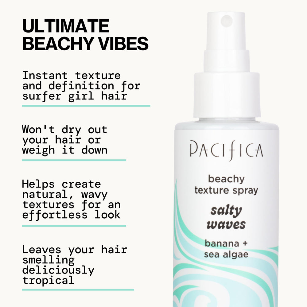Pacifica texturizante de olas saladas: frizz-control para cabello suave y manejable.