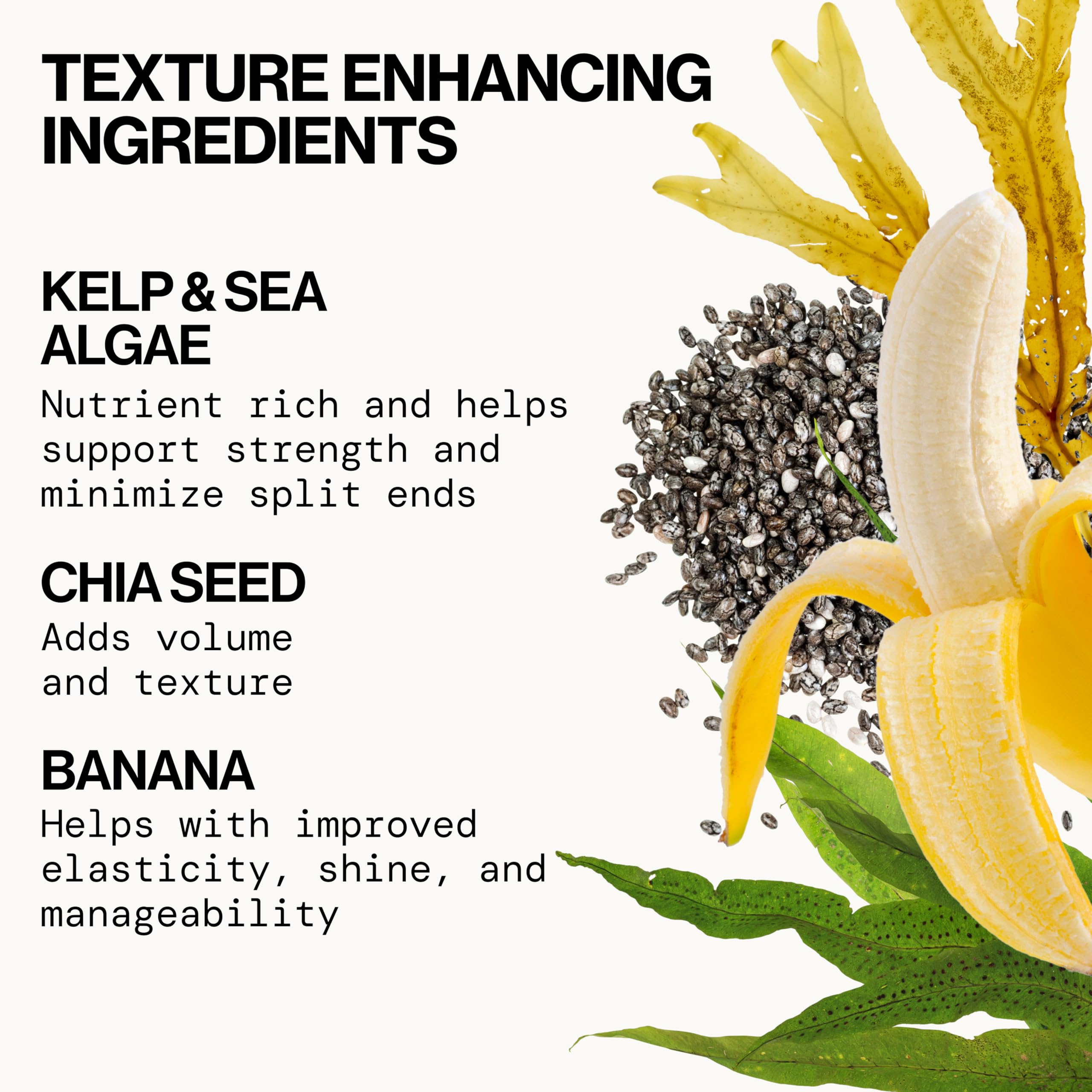 Pacifica texturizante de olas saladas: ingredientes-algas que nutren la melena.