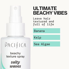 Pacifica texturizante de olas saladas: textura-playa para cabello con volumen ligero.
