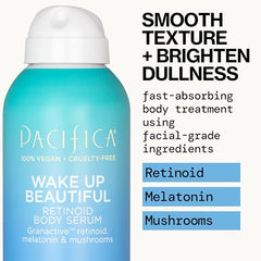 Pacifica Overnight Retinoid Body Treatment bottle highlighting gentle renewal