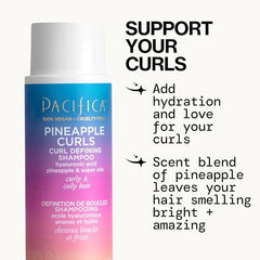 Pacifica champú Piña, rizos brillantes y sin encrespamiento para mayor control.