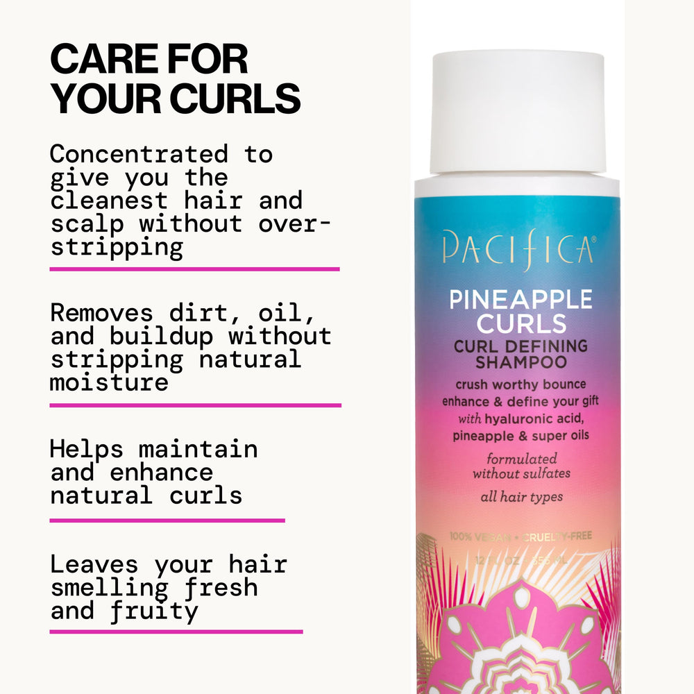 Pacifica Pineapple Curls conditioner pump showing easy dispensing