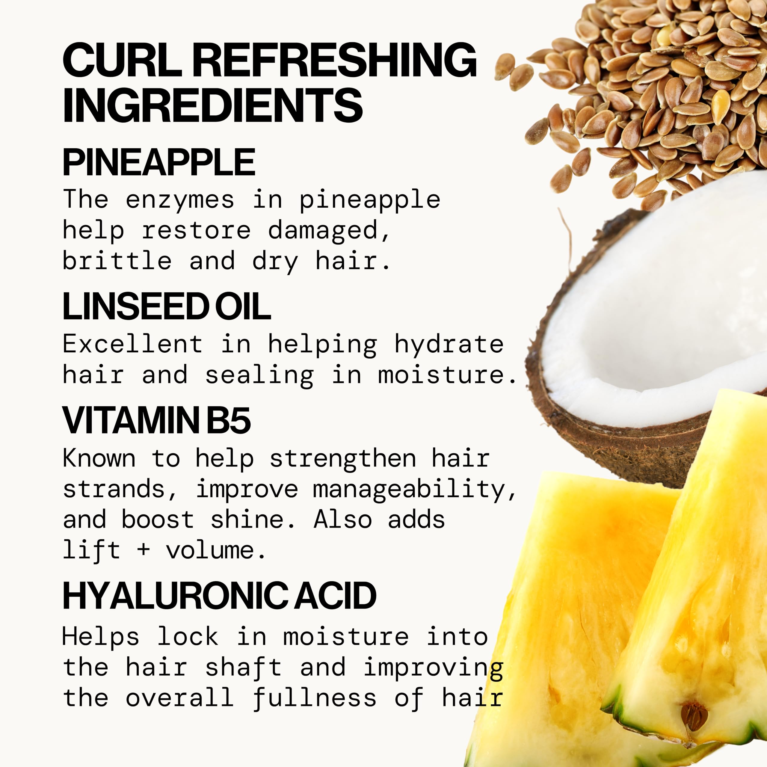 Pacifica Pineapple Curls shampoo with water droplets suggesting hydration