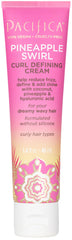 Pacifica Pineapple Swirl curl cream bottle defines curls with lightweight hold.