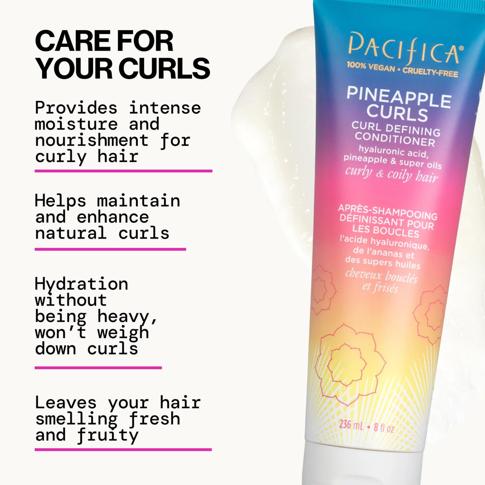 Pacifica Pineapple Swirl Curl Cream close-up showing moisturizing texture
