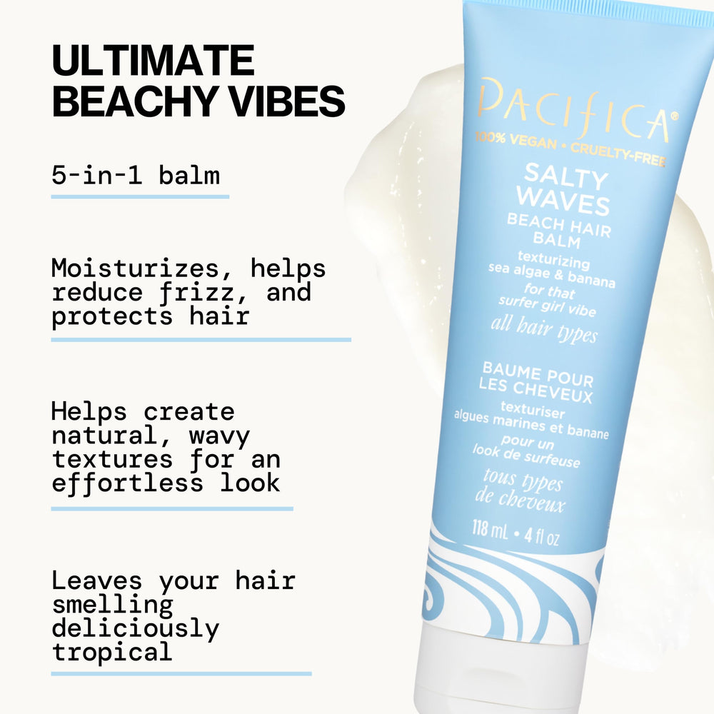 Protección ligera del bálsamo Salty Waves ante calor y humedad.