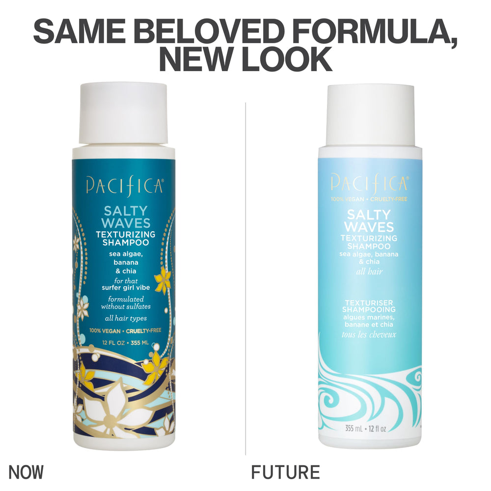 Pacifica Salty Waves sin sulfatos cuida el cabello con limpieza suave