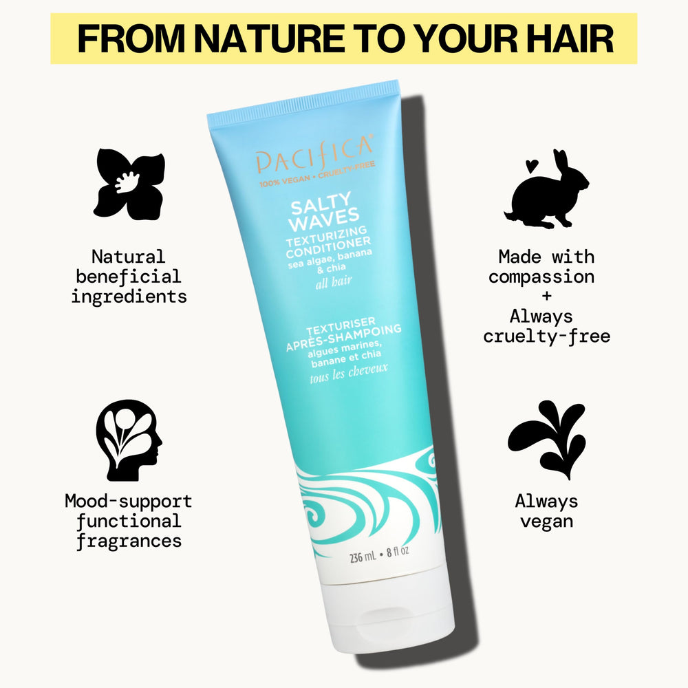 Fine hair gains lift and body with Pacifica Salty Waves