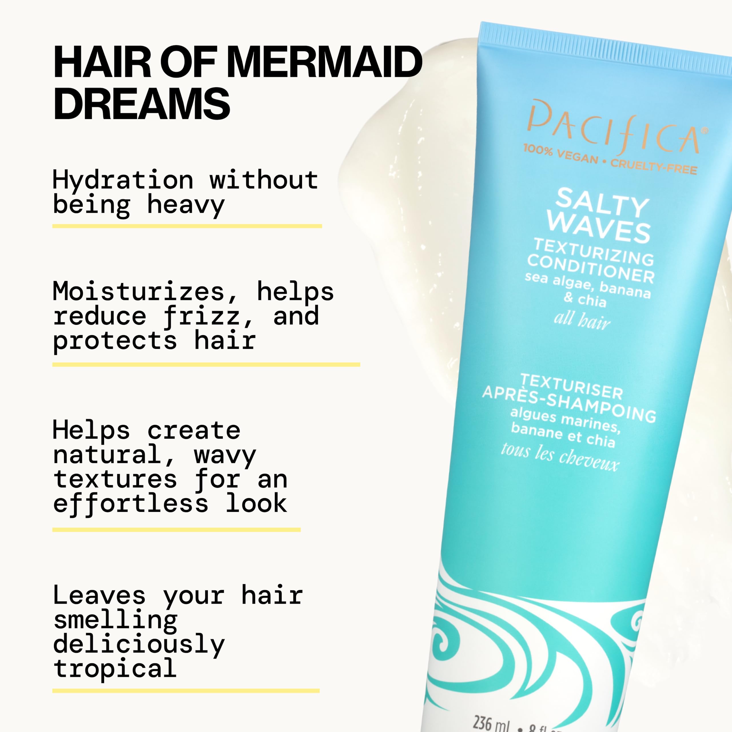Pacifica Salty Waves uses sea kelp and banana for texture and nourishment