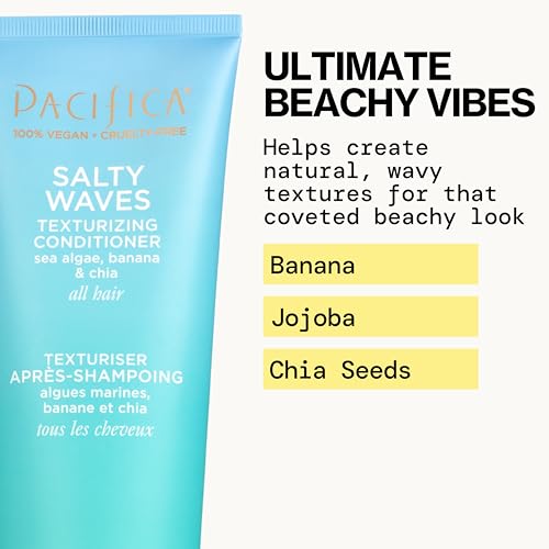 Close-up of Pacifica Salty Waves shampoo lather showing gentle cleansing