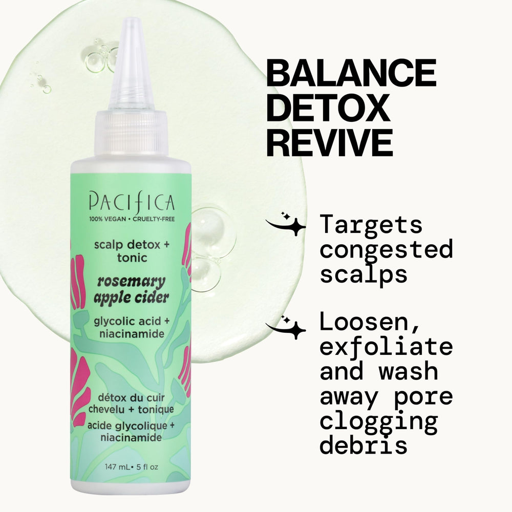 Pacifica Scalp Detox Tonic: uso por pulverizador facilita la aplicación en segundos