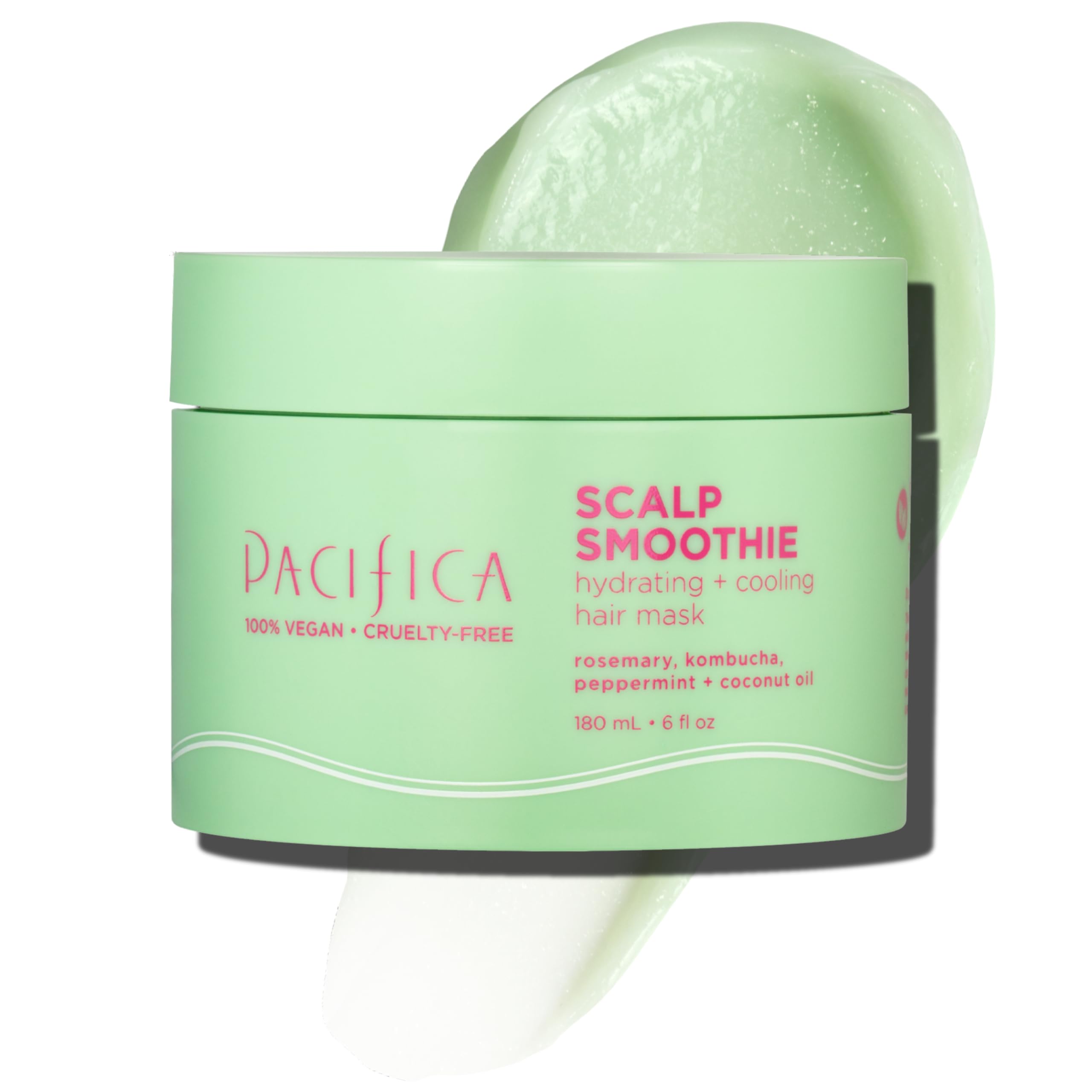 Pacifica Scalp Smoothie: bote abierto ofrece hidratación para el cuero cabelludo.