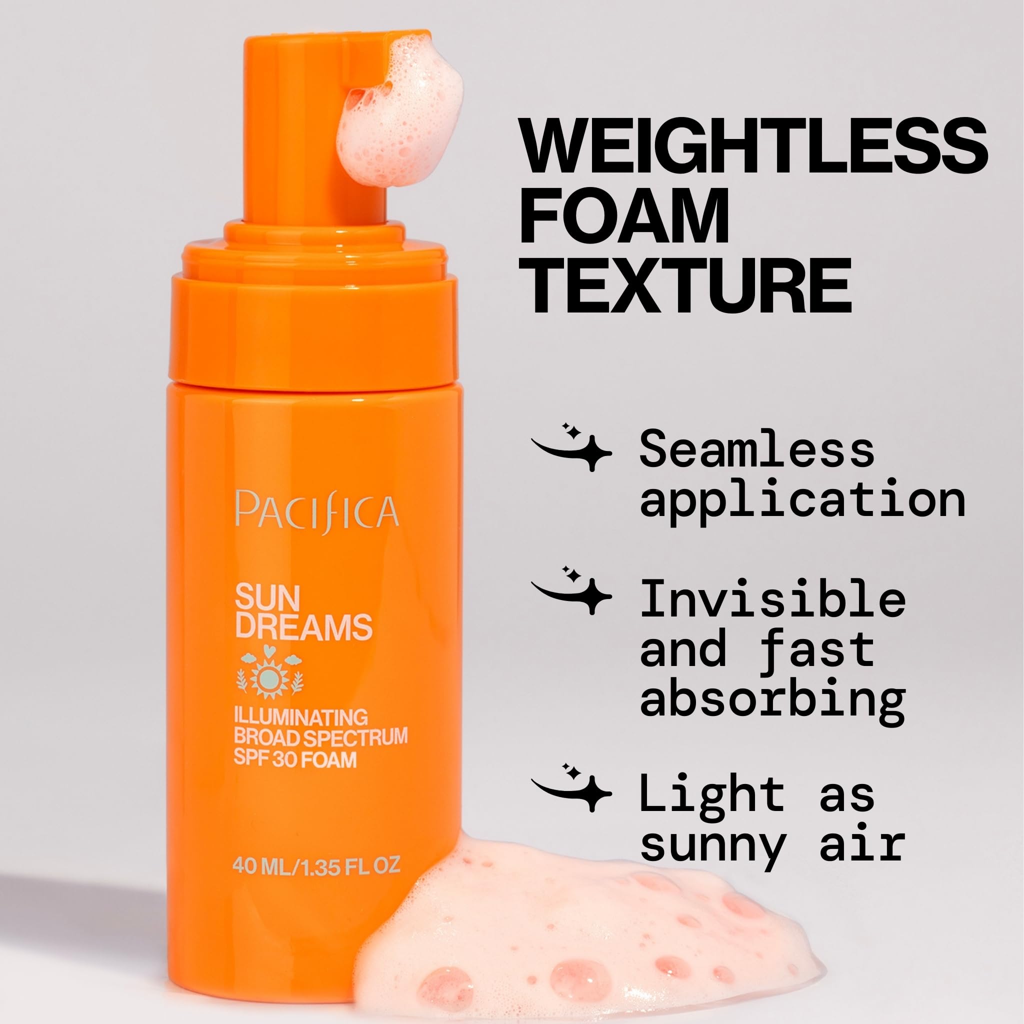 Pacifica Sun Dreams textura crema ligera que se absorbe rápido.