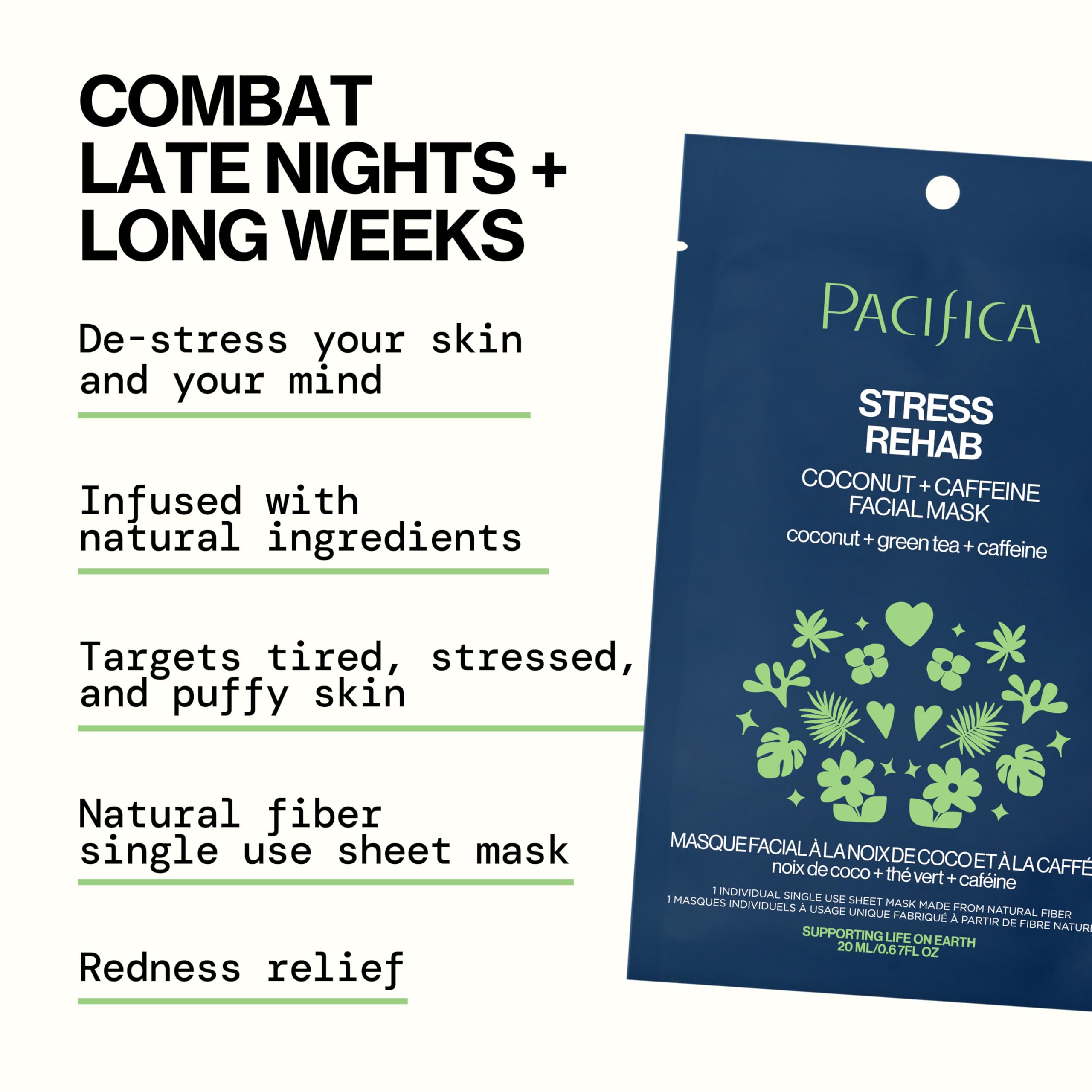 Pacifica Rehab Mask: tela de algodón 100% natural para mayor comodidad.