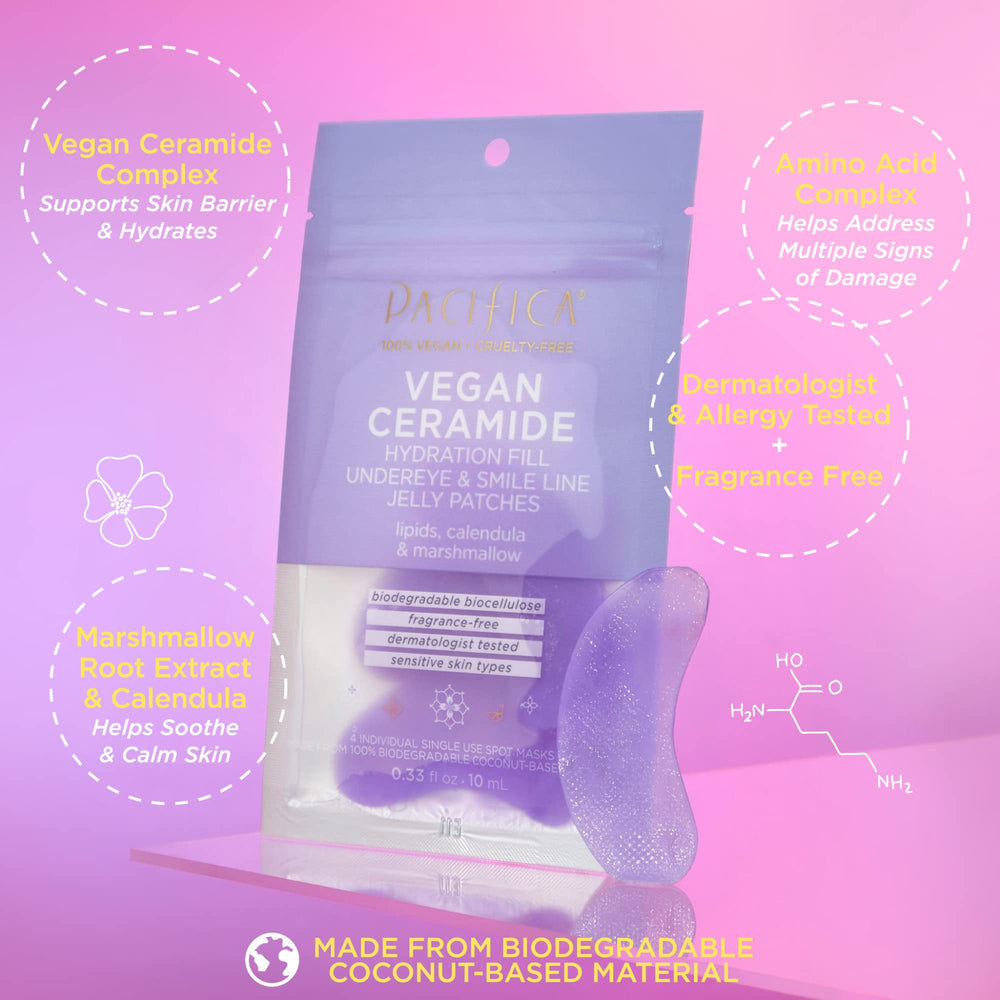 Pacifica Under-eye patches cover crow's feet for a smoother look.