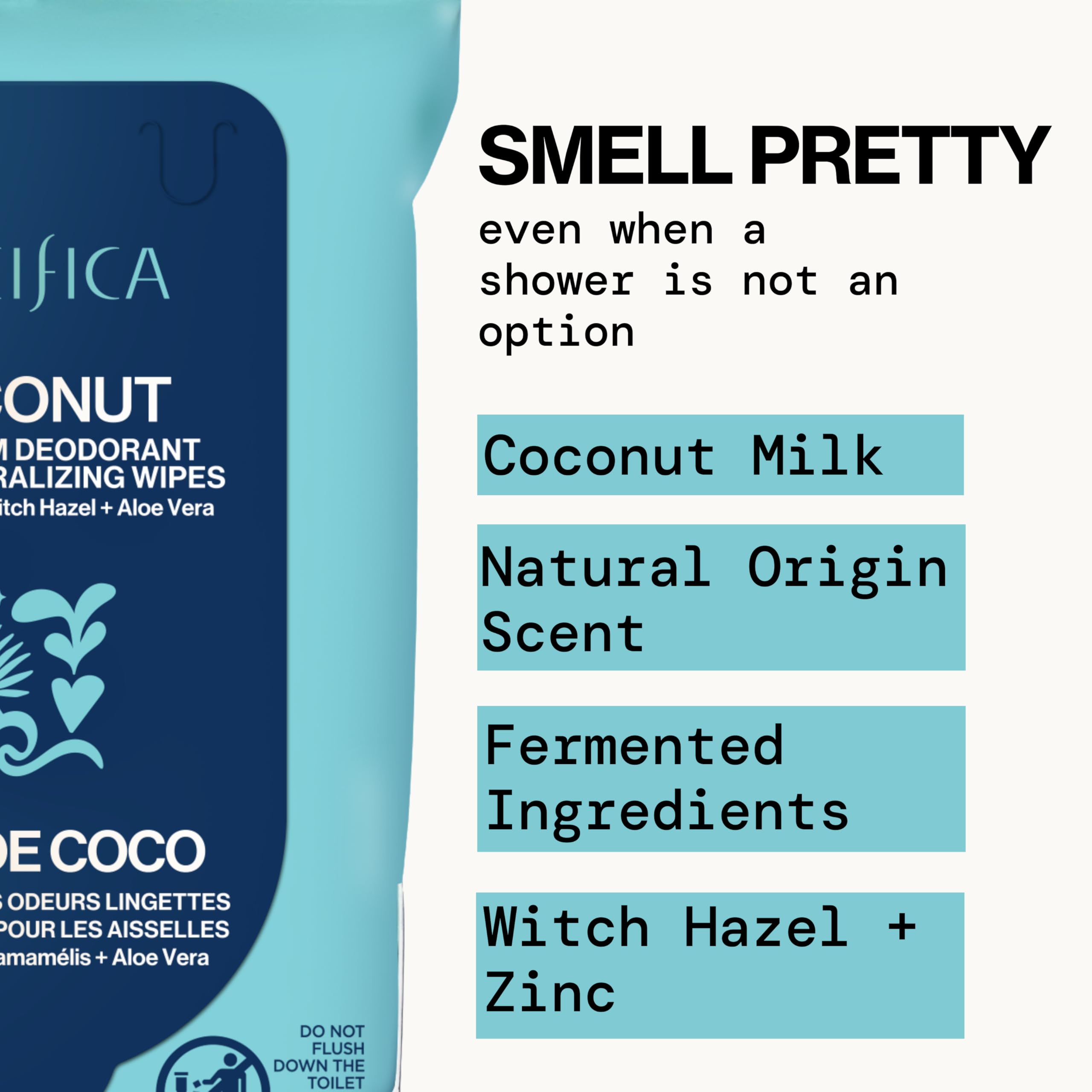 Pacifica packaging highlights aluminum-free formula and vegan cruelty-free credentials.