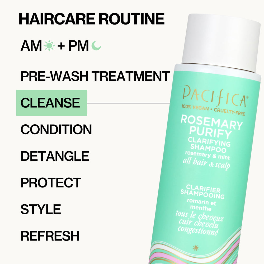 Pacifica rutina diaria con aroma revitalizante para la mañana.