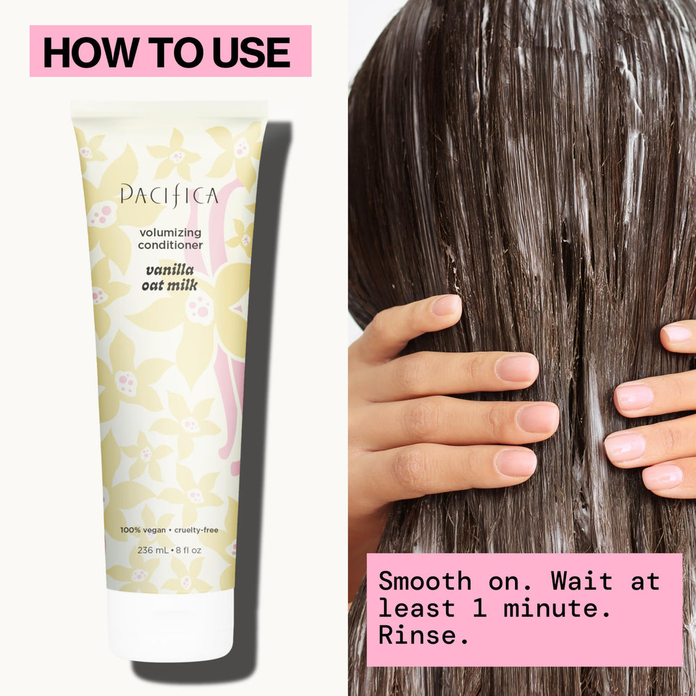 Pacifica Vanilla Oat Milk cabello teñido, mantiene brillo sin perder suavidad.