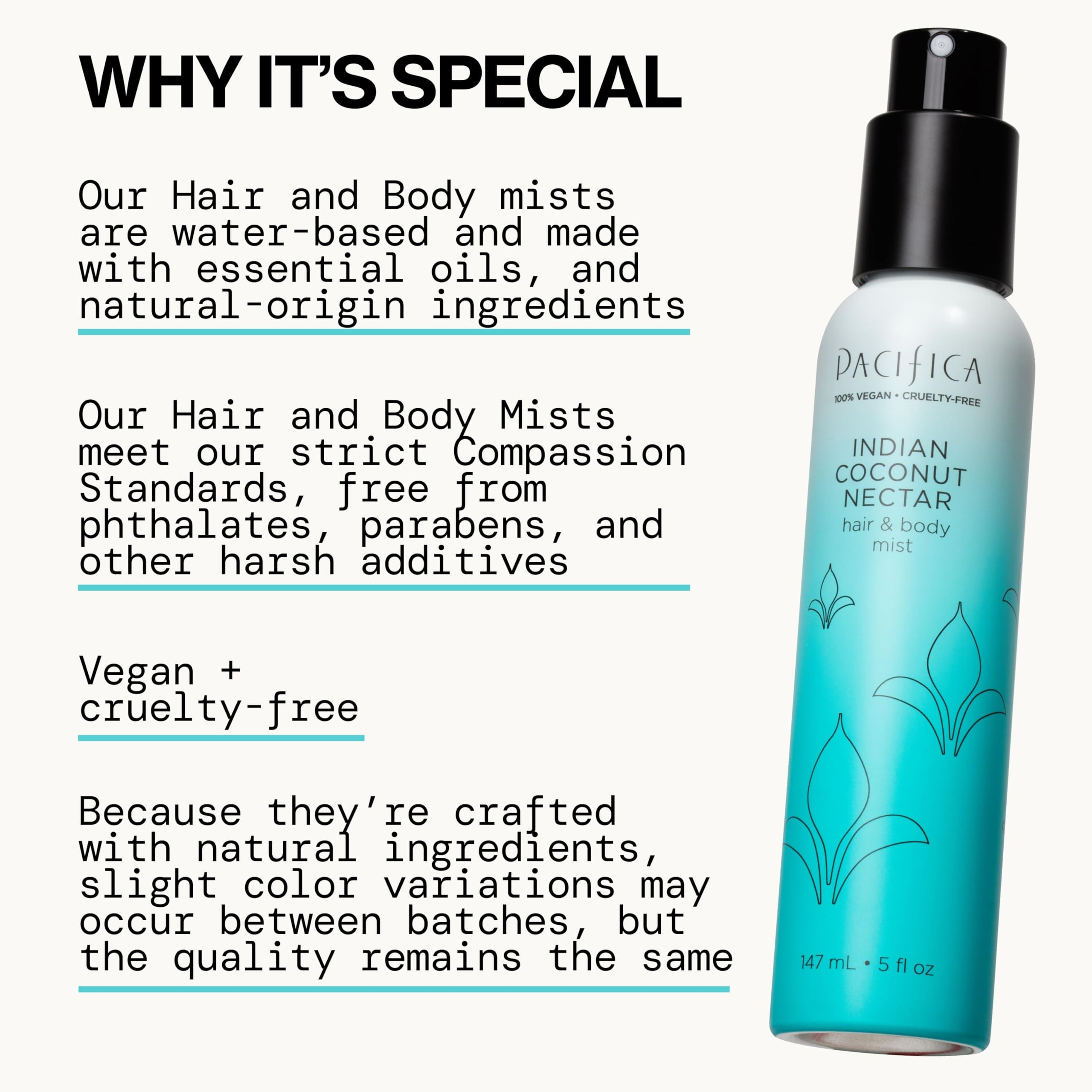 Pacifica vegan cruelty-free icon on packaging.