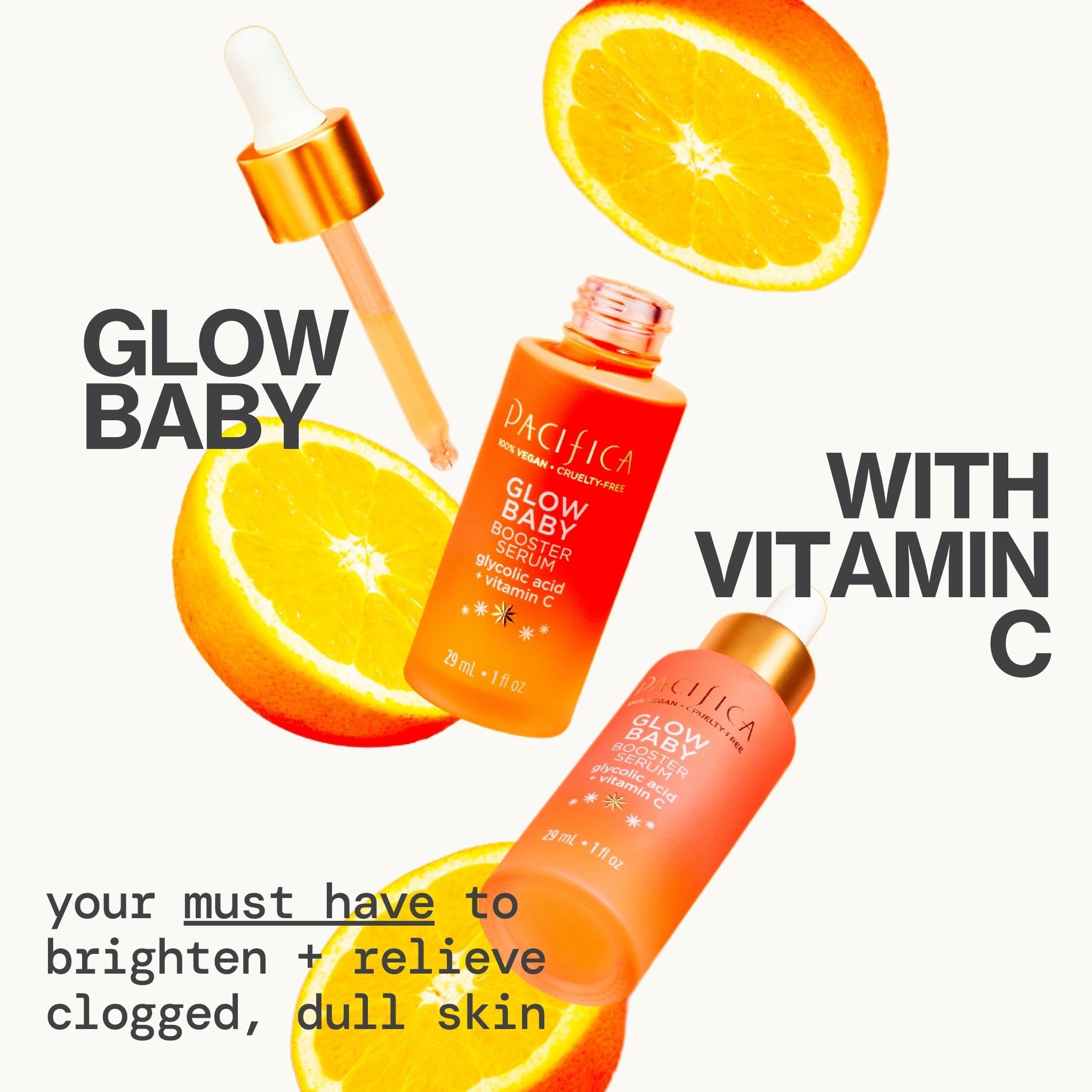Pacifica Vitamina C Serum, tono uniforme para un aspecto radiante.