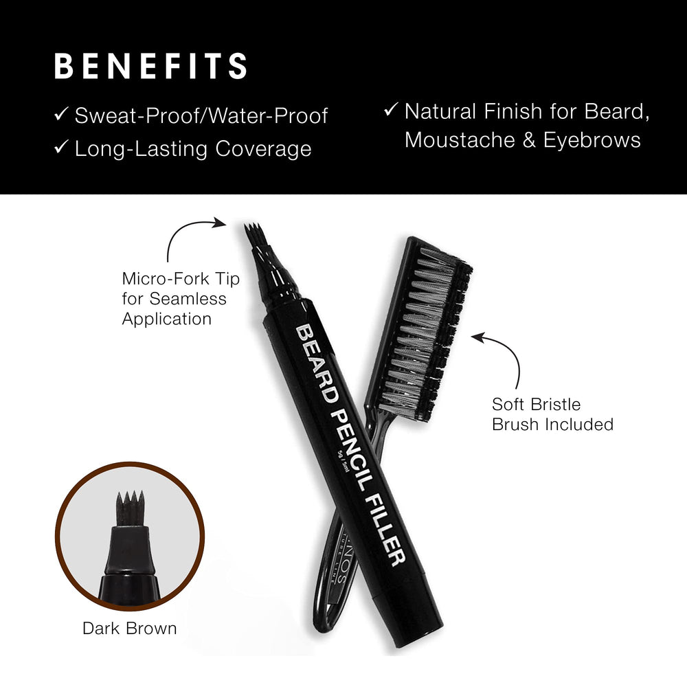 Pacinos micro-fork tip enables precise beard contouring.