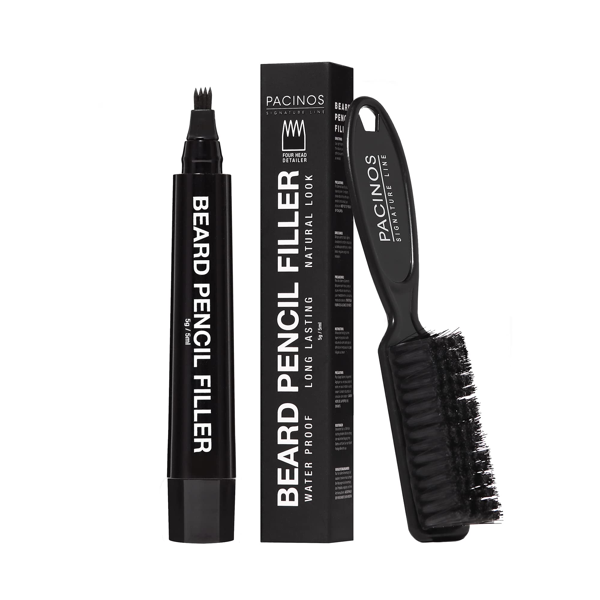 Pacinos Beard Pencil Filler with micro-fork tip for precise beard shaping and natural finish.