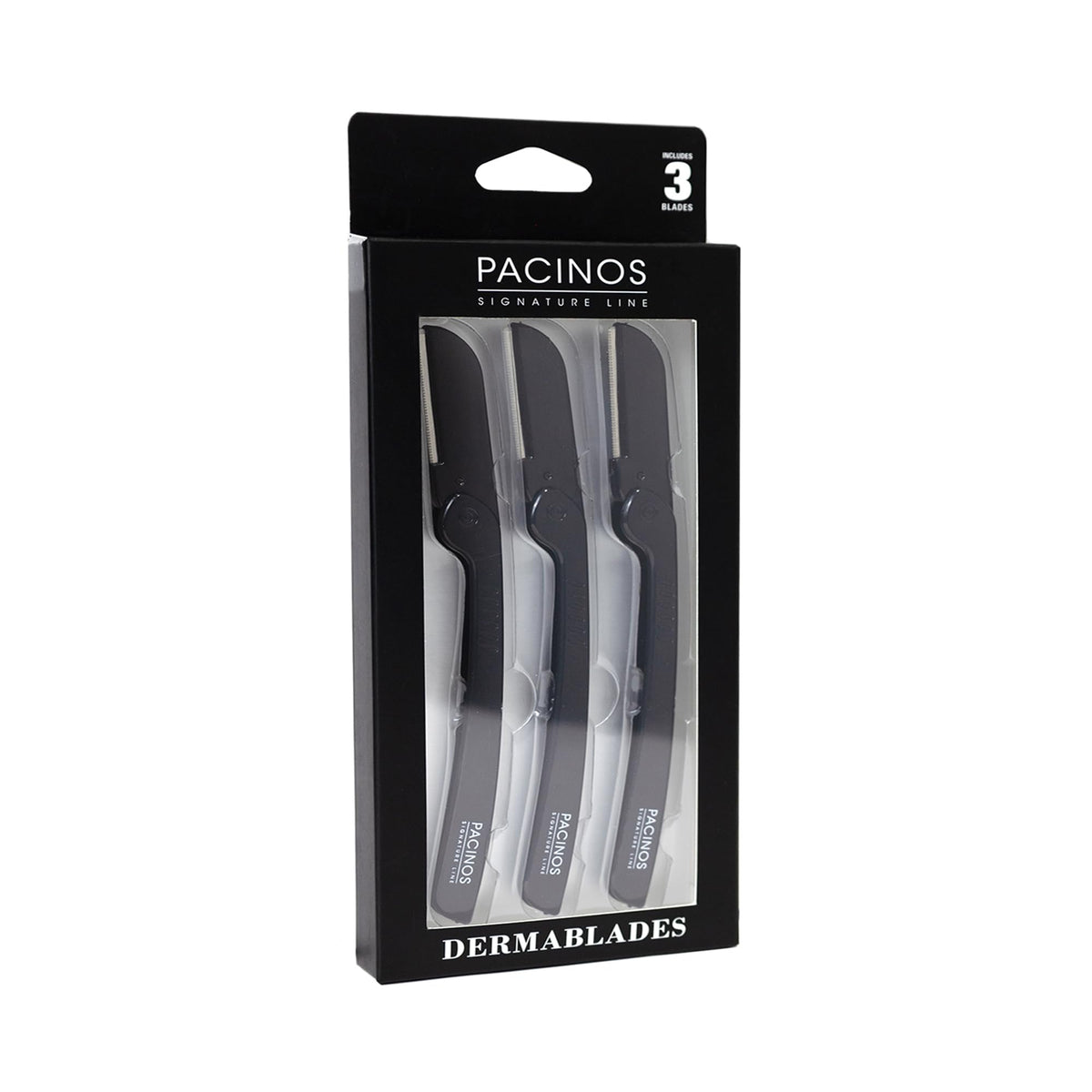 Pacinos Derma Blades beard precision detail for sculpting and grooming.