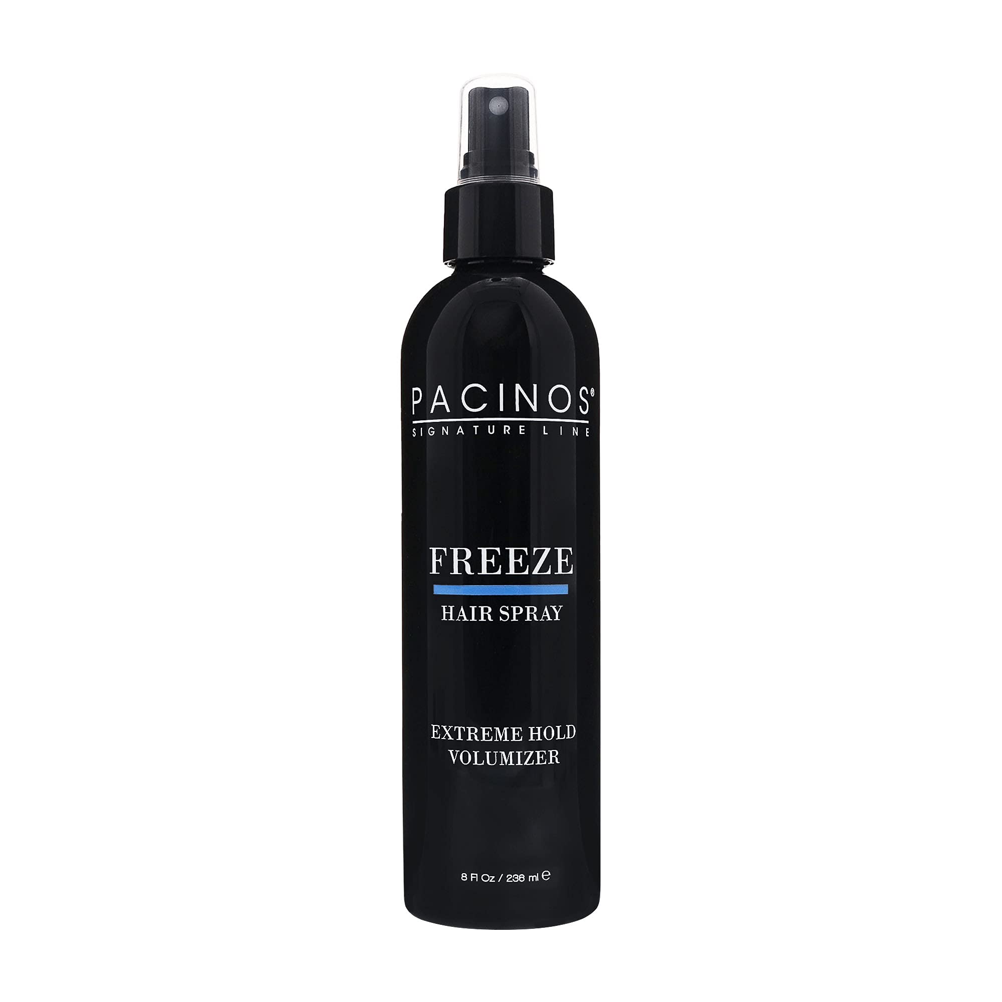 Pacinos Freeze: botella de spray para fijación de larga duración en el peinado.