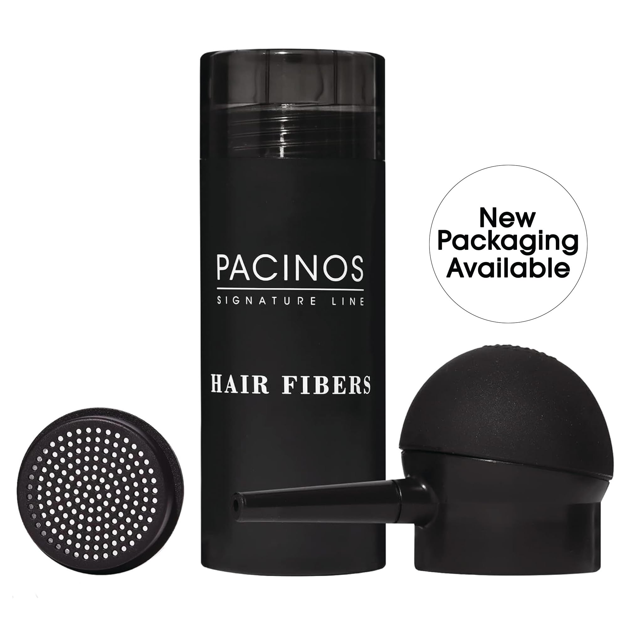 Pacinos Hair Fiber Kit before-after visualizing thinning improvement.