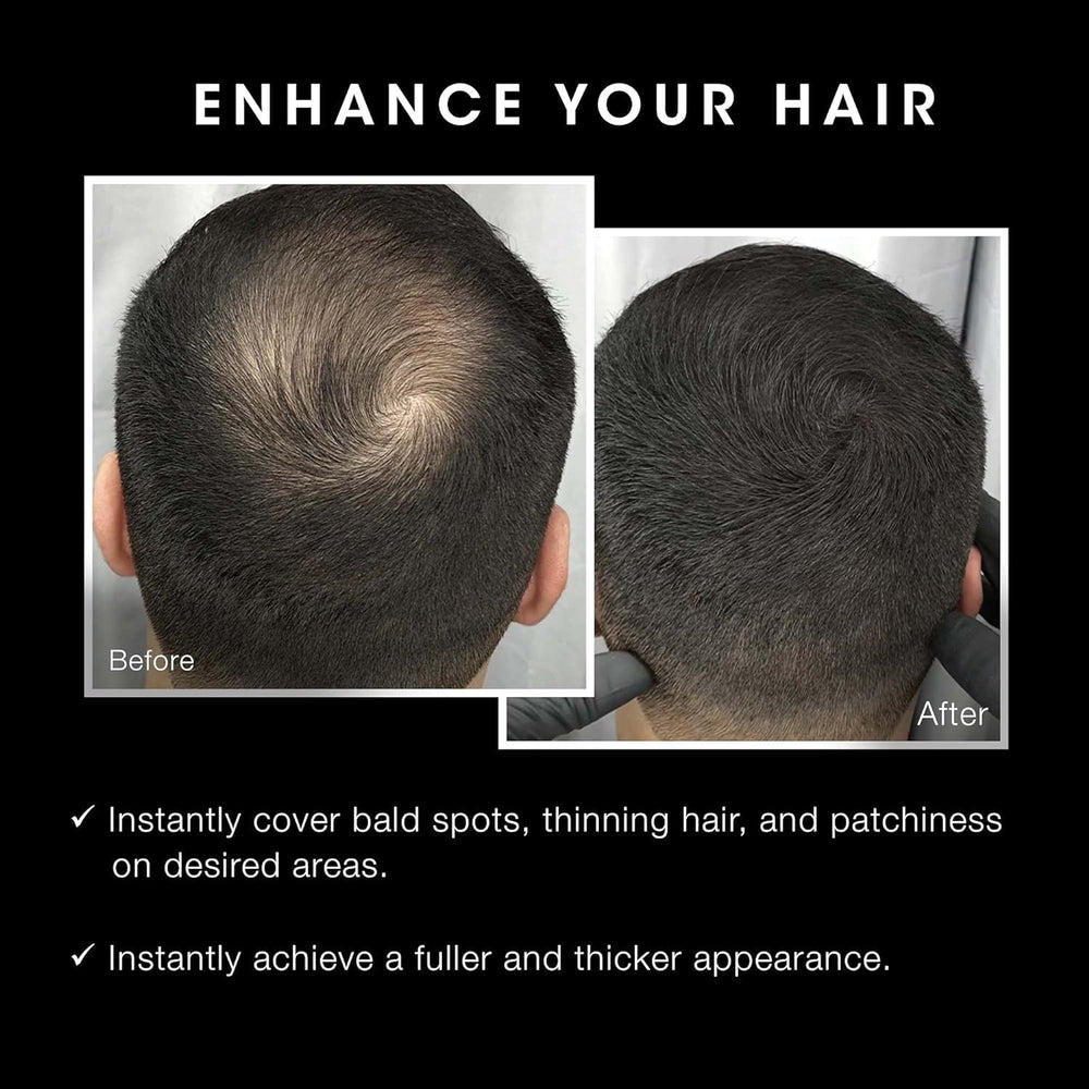 Pacinos Hair Fiber Kit pump-application for even, precise coverage.