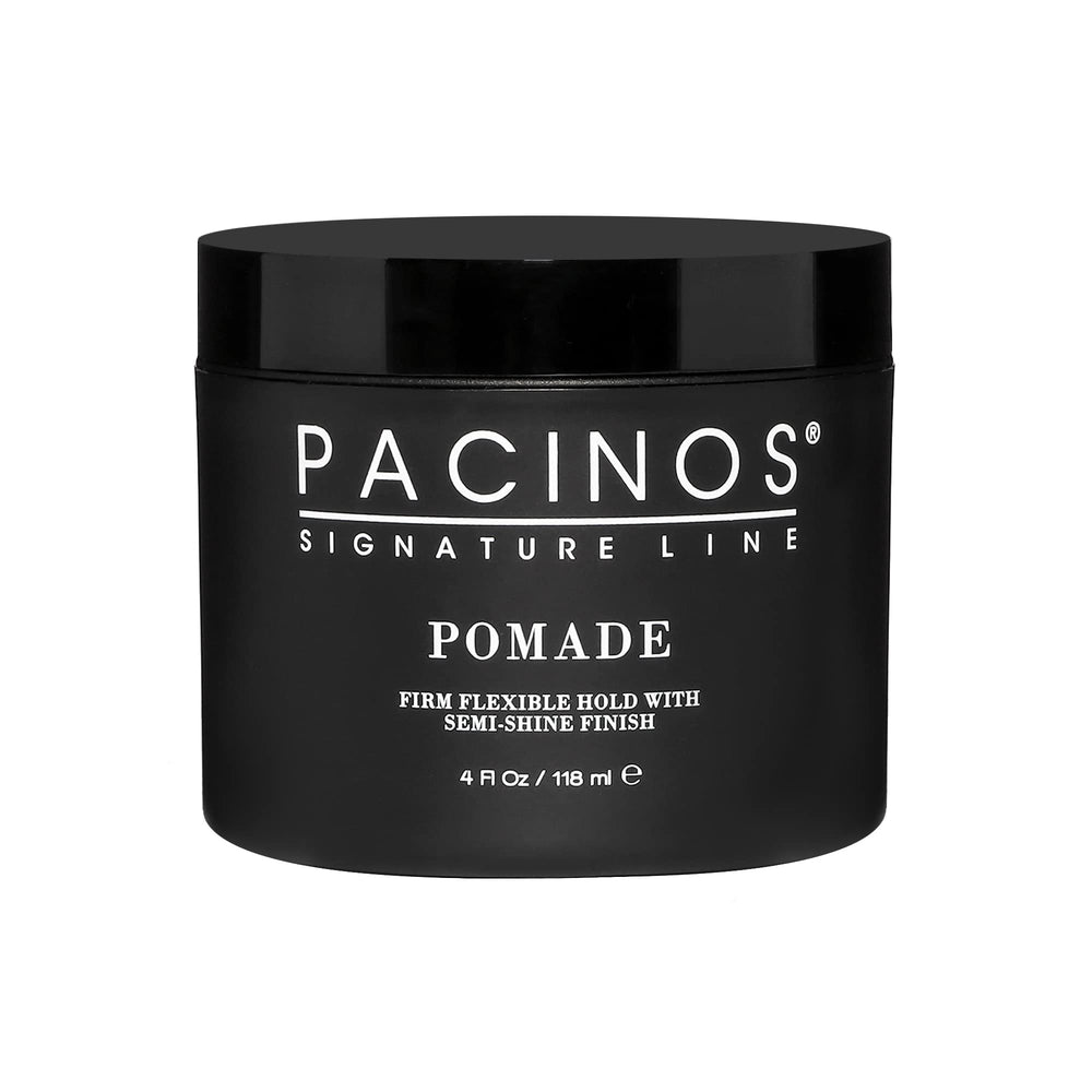 Pacinos Pomada: bote 4oz para fijación duradera y definición flexible.