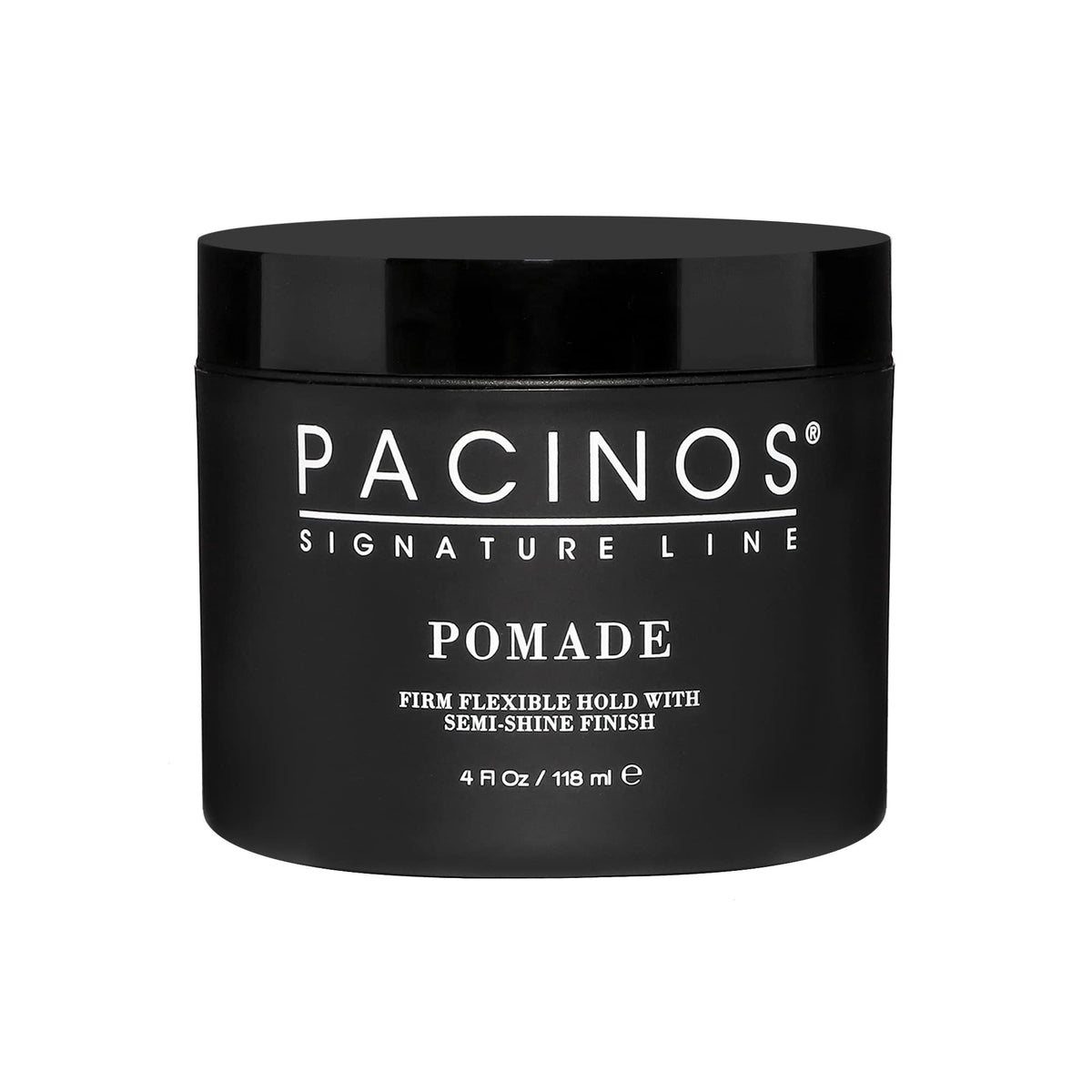 Pacinos Pomada: bote 4oz para fijación duradera y definición flexible.