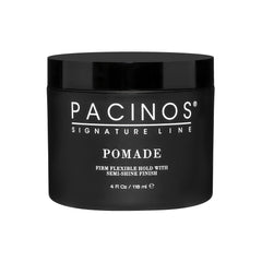 Pacinos Pomada: bote 4oz para fijación duradera y definición flexible.
