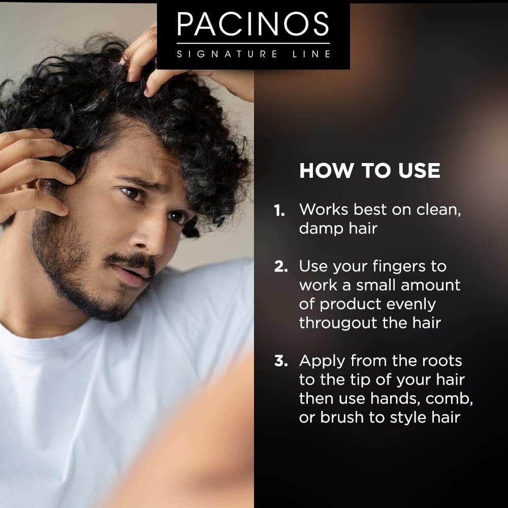 Pacinos Curl Mousse emphasizes frizz-control for smoother strands.