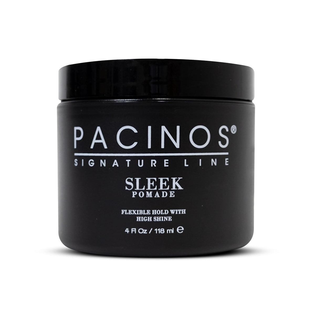 Envase Pacinos SLEEK para uso diario con acabado duradero.