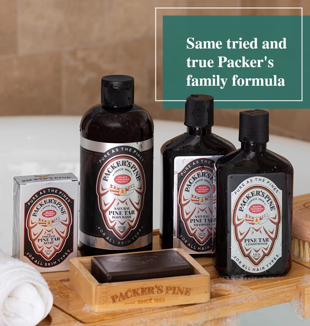Packer's Pine Tar Body Wash: uso diario para piel sensible y cómoda.