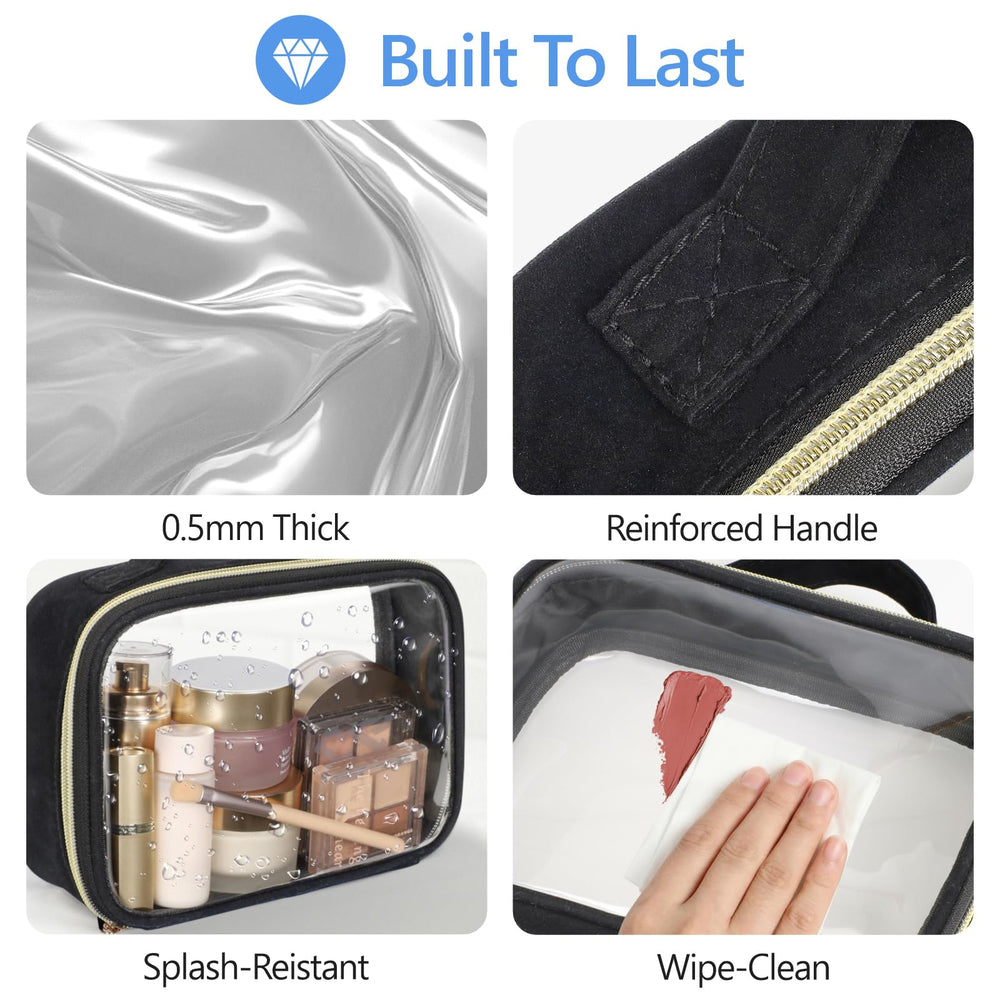 Packism Clear Bag Transparent Sides for quick visibility inside.