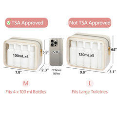 PACKISM foldable travel toiletry bag opened for easy access and packing.