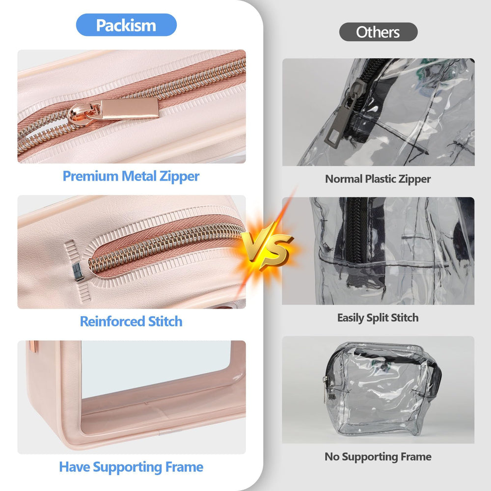PACKISM Soft PVC variant offers flexible, lightweight storage for cosmetics and accessories.