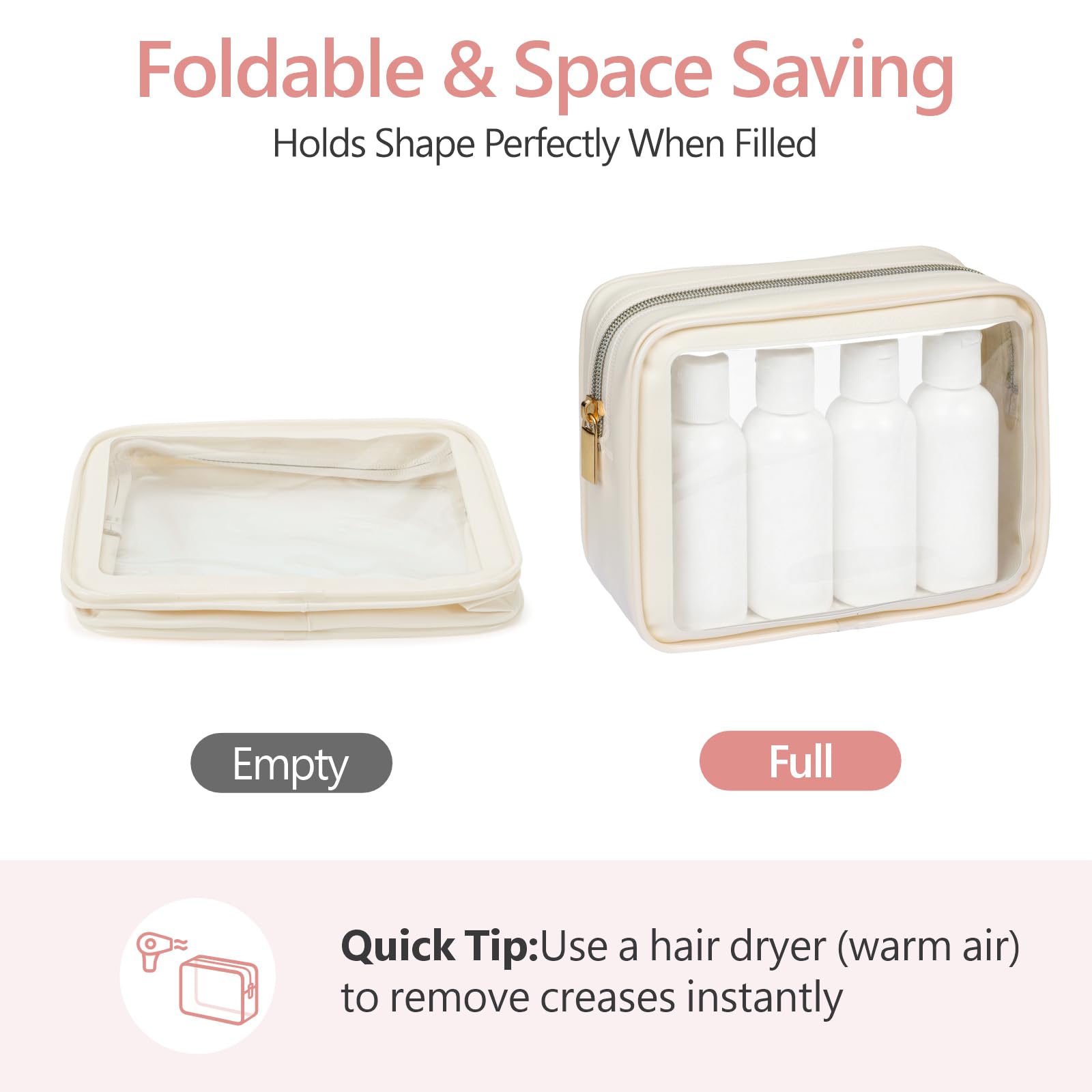 PACKISM structured bag with PU leather trim edges for a stylish finish.
