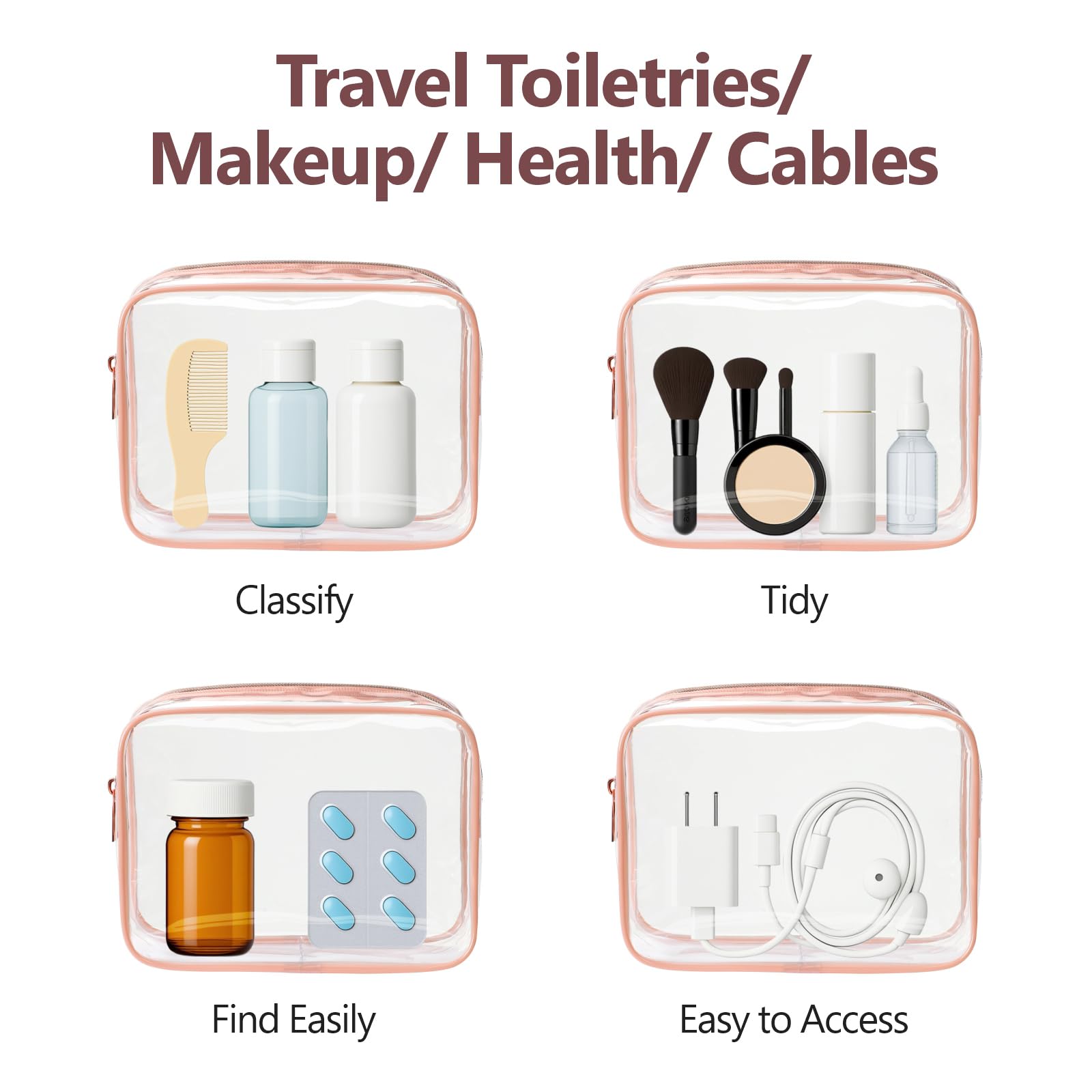 PACKISM transparent bag helps prevent leaks and messes