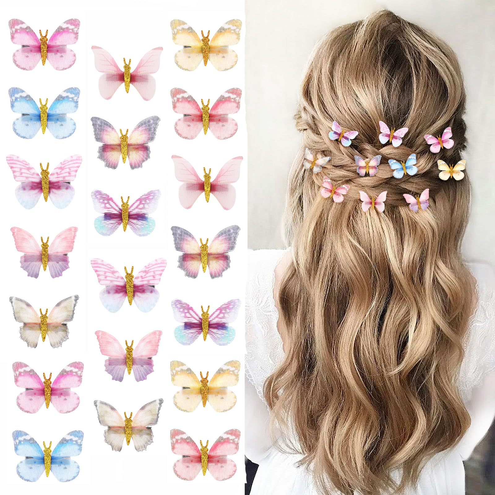 Paderison butterfly clip on hat or collar for charming detail.
