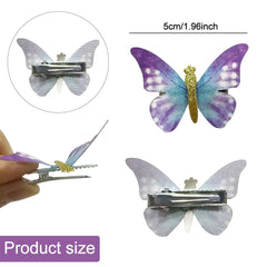 Paderison fabric butterfly wings clip adds shiny detail to any hairstyle